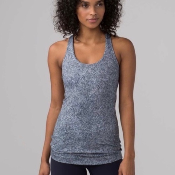 Lululemon Cool Racerback Tank Top Rio Mist White Black - Picture 2 of 12